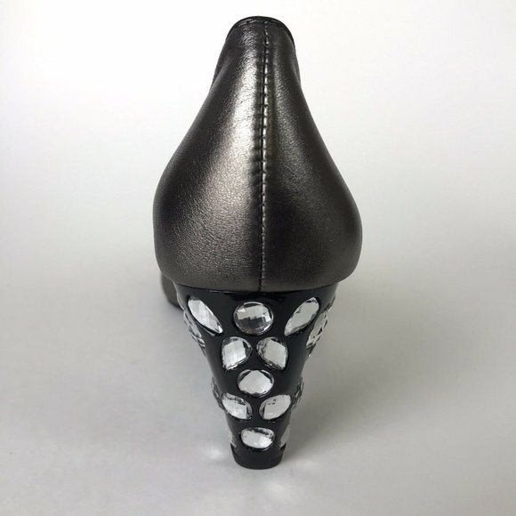 NWT LORI GOLDSTEIN MEREDITH METALLIC LEATHER PUMP 5.5M - Picture 3 of 10